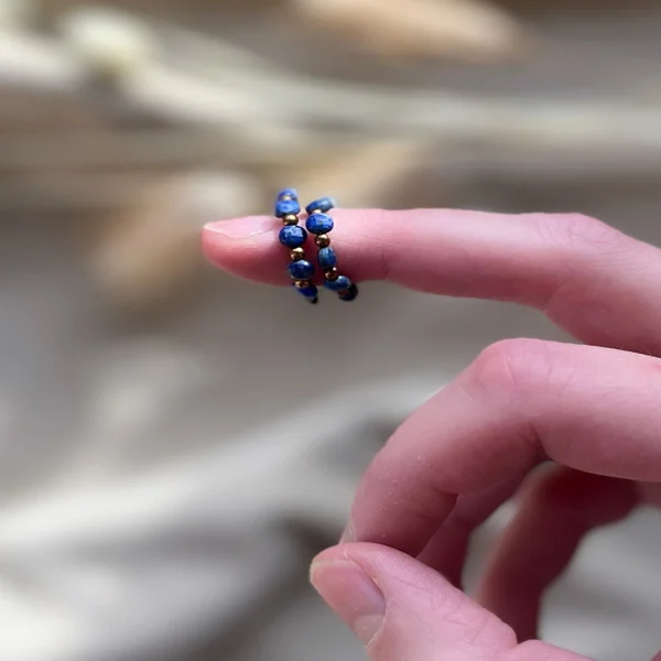 Pierścionek | LAPIS LAZULI, HEMATYT